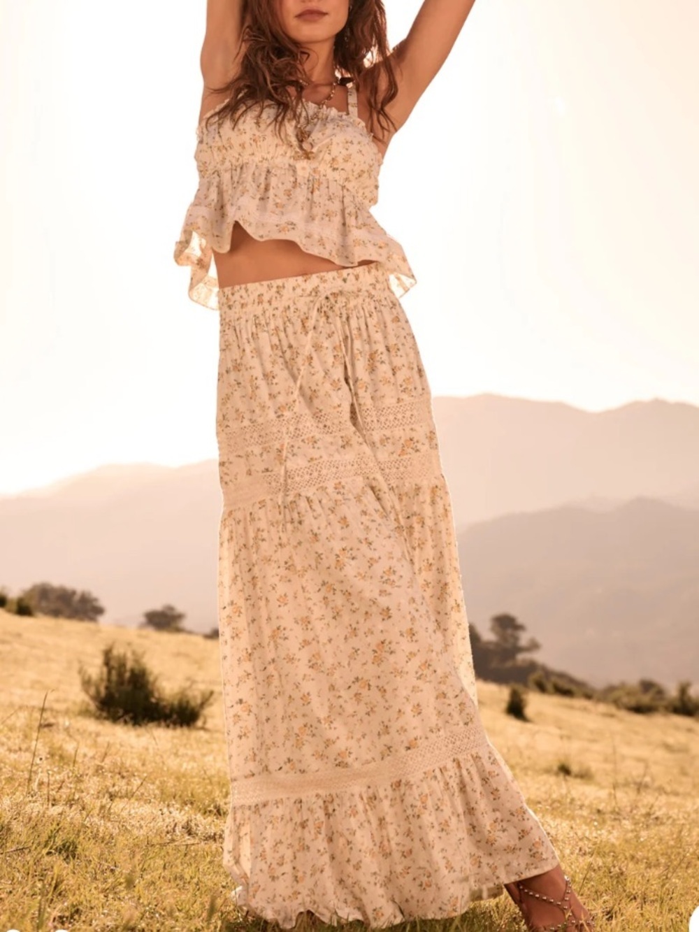 Altar’d State Kailey Floral Maxi Skirt NWT